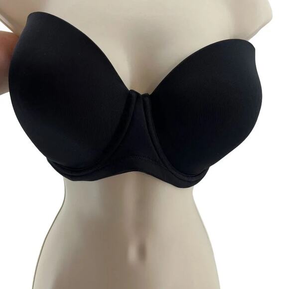 Wacoal Red Carpet Strapless Bra Smooth Black 42DD Style 854119 - Picture 1 of 5